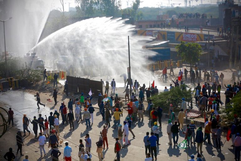 Delhi police back off after firing tear gas, water cannons at farmers