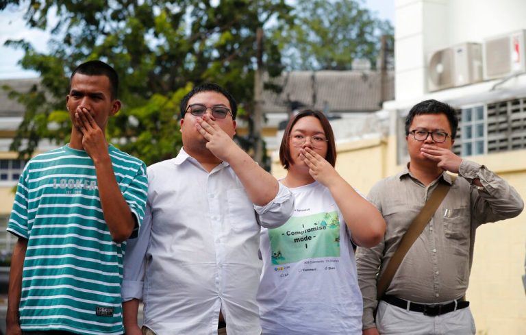 Undeterred Thai protest leaders take royal insult charges in stride