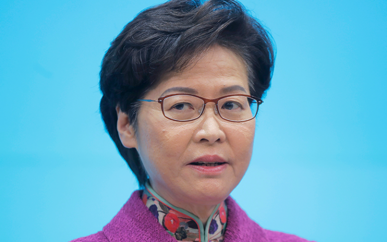 ‘Piles of cash at home’, says US sanctioned HK leader with no bank account