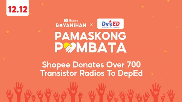 Shopee donates over 700 transistor radios to DepEd