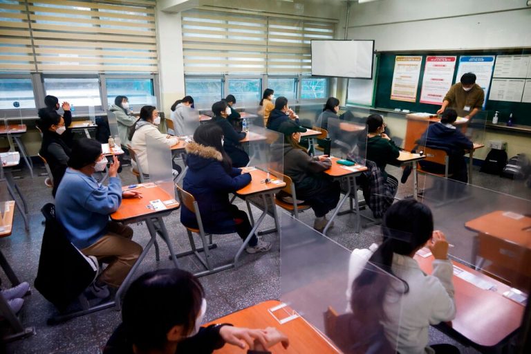 S. Korean students take high-stakes national exam amid strict precautions