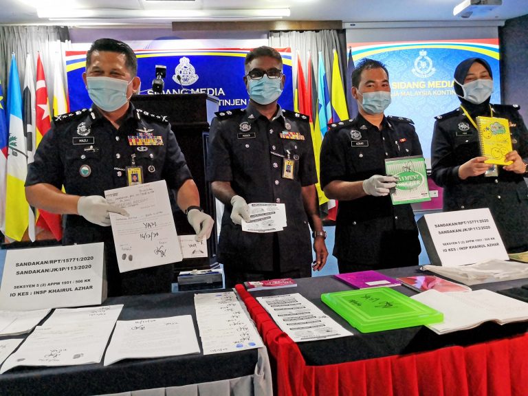 Woman among 8 ‘Ah Long’ suspects held in S’kan