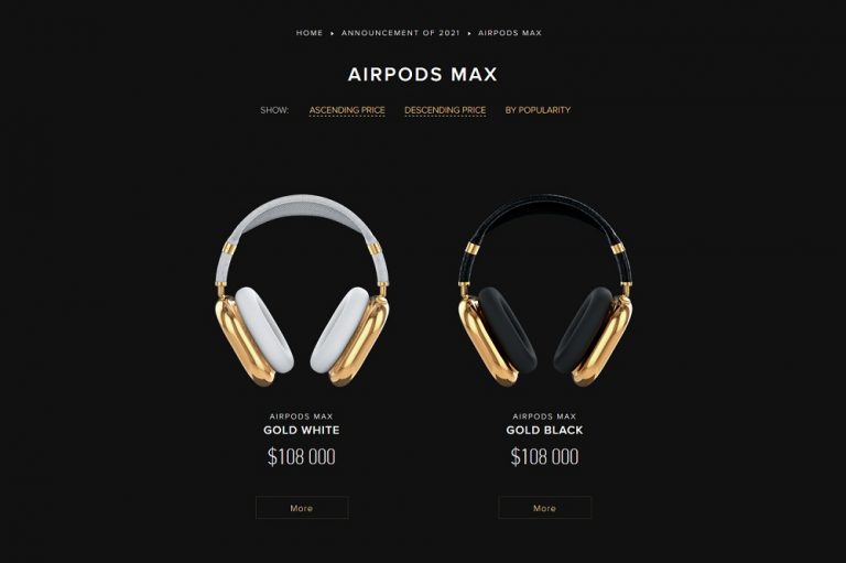 Caviar Naturally Has Gold AirPods Max That Costs US$108000