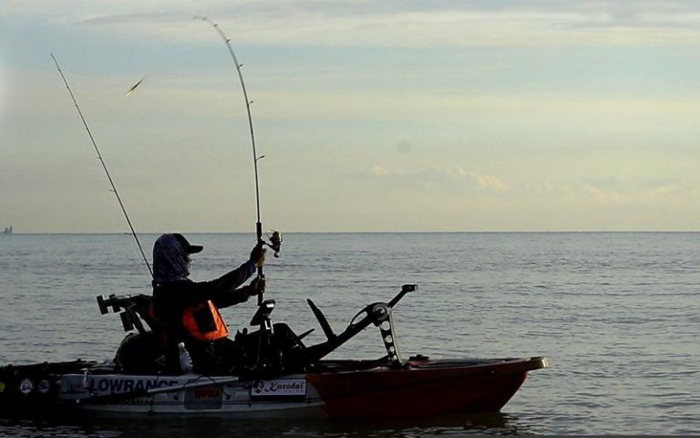 Memancing guna kayak, uji kemahiran kaki pancing