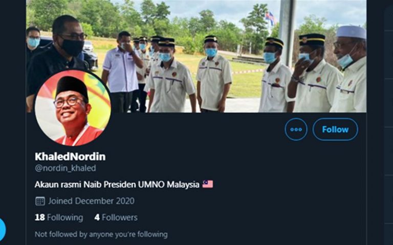 Umno’s Khaled opens new Twitter account, says previous one was hacked