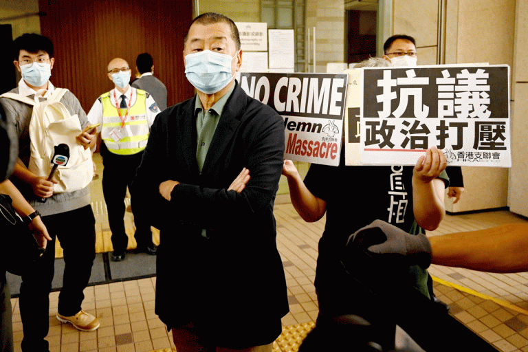 HK media mogul Jimmy Lai charged under security law