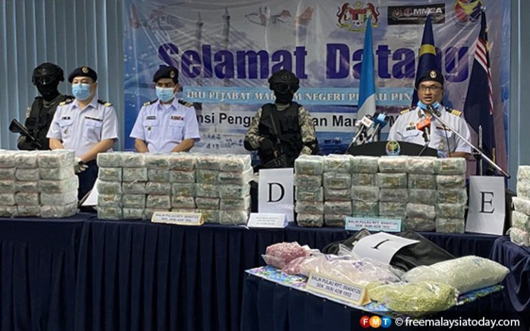 RM10 mil meth, ecstasy pills seized in largest haul off Penang waters