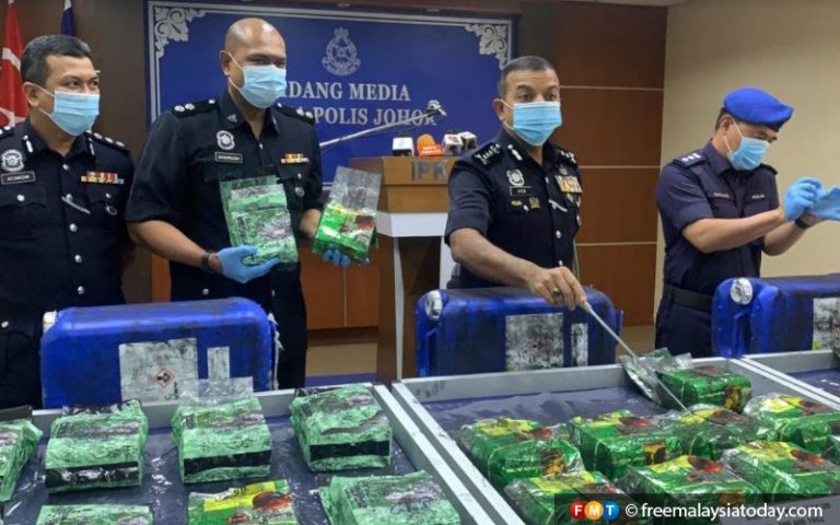 3 ditahan, 31kg syabu bernilai RM1.4 juta dirampas