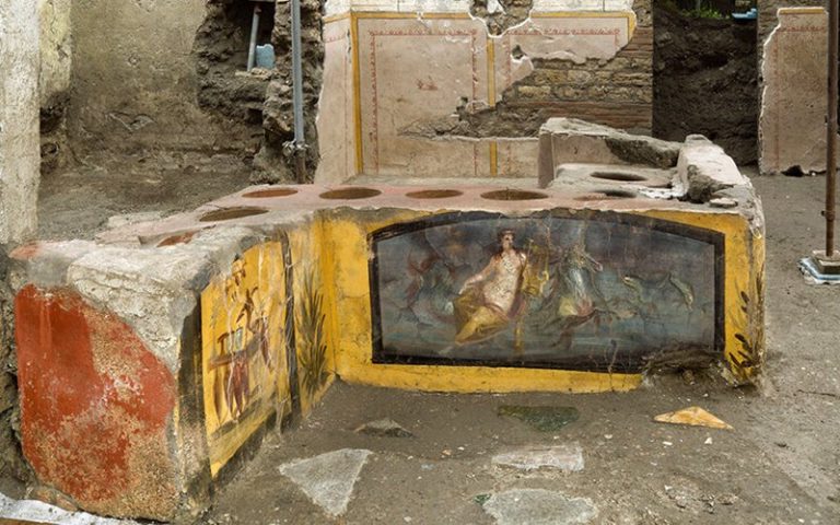 Stunningly preserved ‘fast food’ bar unearthed in Pompeii