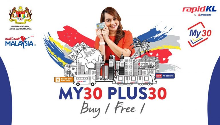 Prasarana Announces Buy One Free One Promotion For Rapid KL MY30 Pass