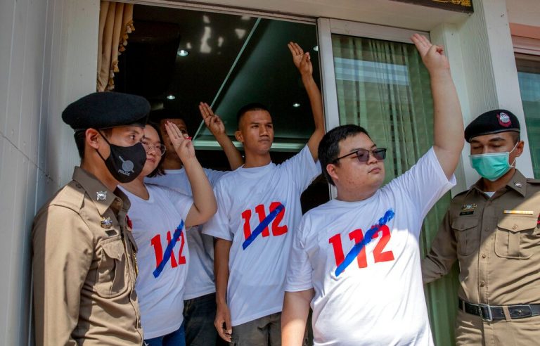 Thailand charges 14 protest leaders with royal defamation