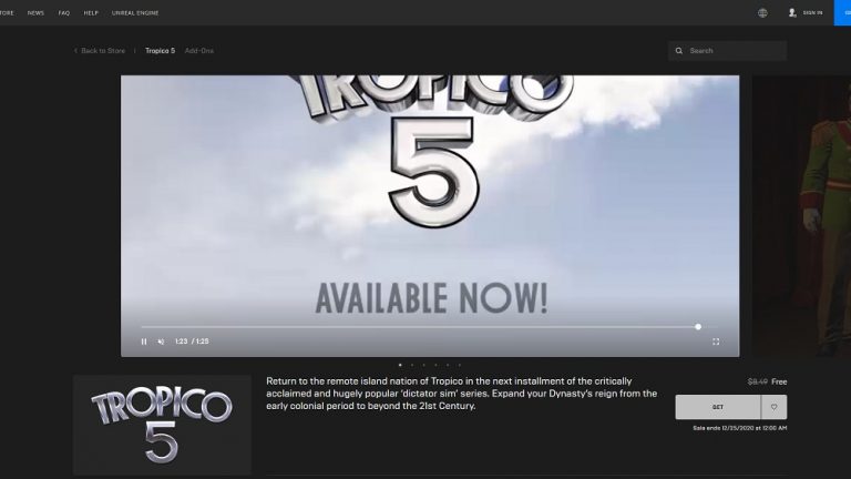 Today’s Free Game On The Epic Games Store Is Tropico 5