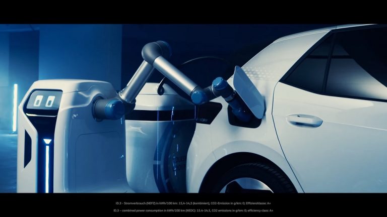 Volkswagen Has An EV Charging Robot That Pulls A Battery Trailer To Your Car