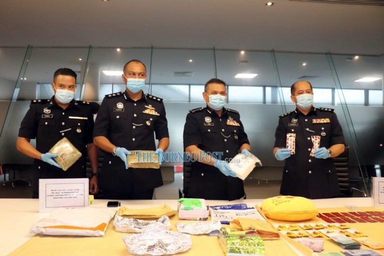 Police intercept 2 packages containing RM55,000 worth of drugs couriered from Kelantan