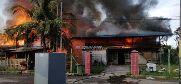 Fire razes two houses in Long Lama town