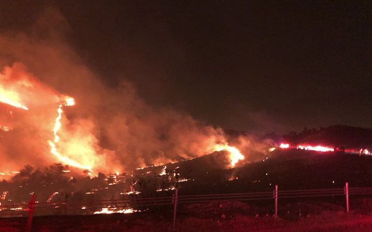 Brush fire at US Marine base forces over 7,000 residents to evacuate