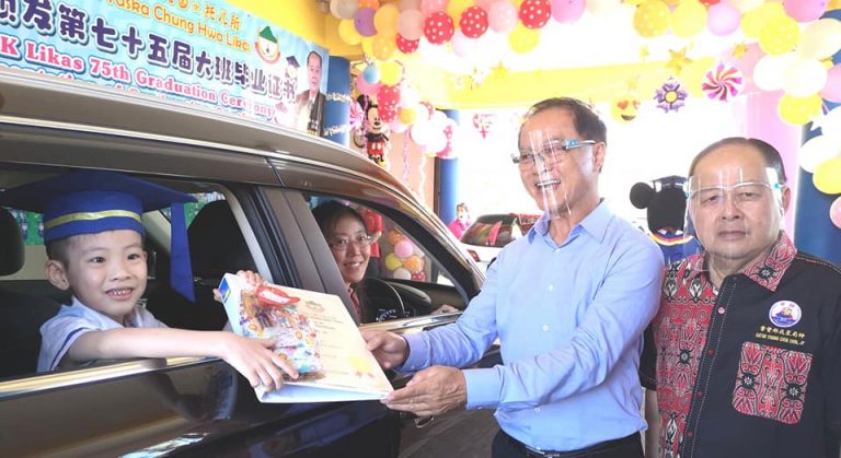 Drive-thru graduation ceremony for 247 kindergarteners