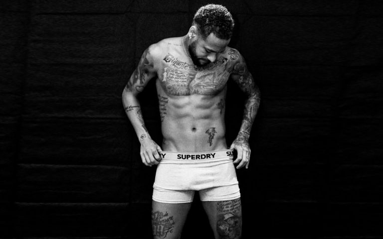 Neymar strips down for Superdry