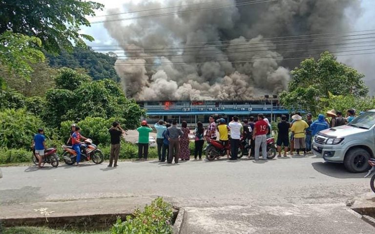 Police station razed as firemen come from 170km away