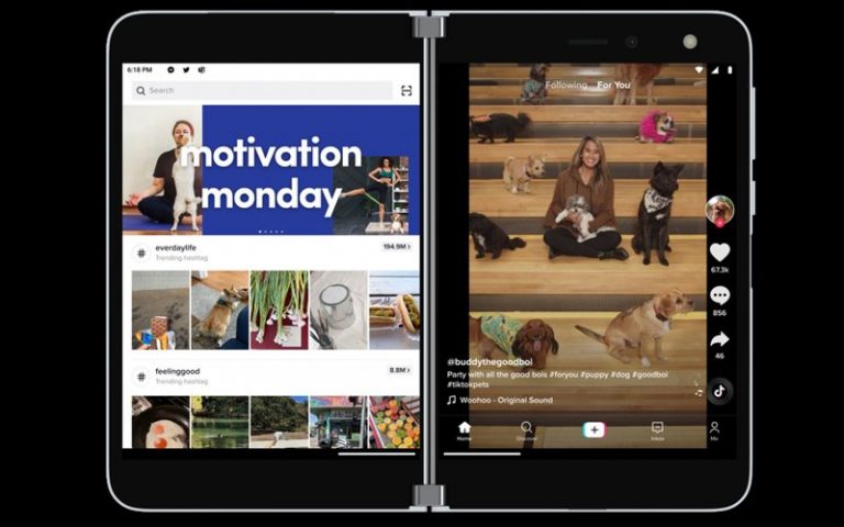 TikTok releases enhanced app for Microsoft Surface Duo