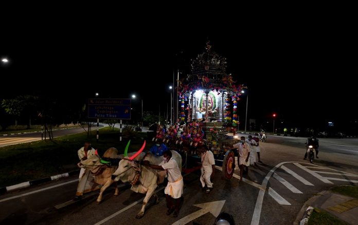 Penang cops say Thaipusam silver chariot returns to Kovil Veedu temple in George Town amid strict SOP
