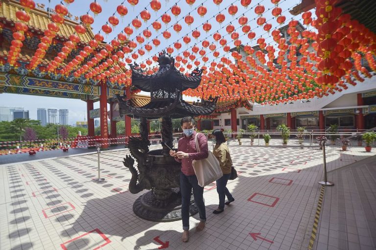 This Lunar New Year, a very different scene at Chinese temples in Kuala Lumpur