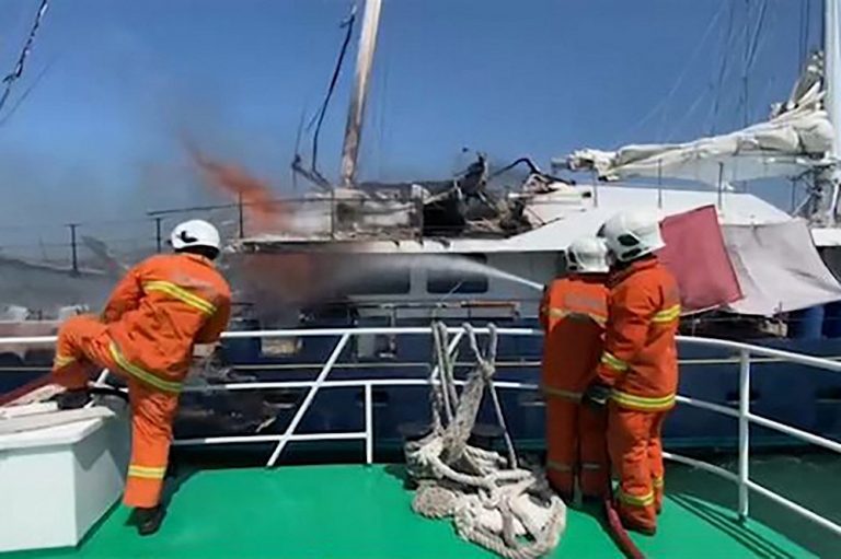 Fire hits yacht that belonged to French tycoon off Langkawi