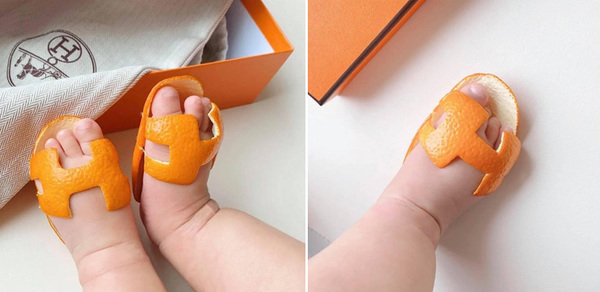 Someone Diy Ed Hermes Inspired Mandarin Peel Sandals For Smol Feet Malaysia Now