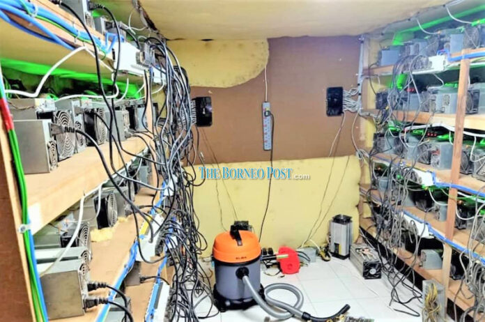 Police in Miri arrest three for bitcoin mining operations