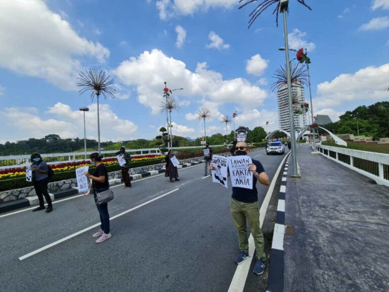 At protest held near Parliament, civil society groups demand govt lifts suspension on Parliament