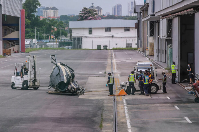 Cops to determine if occupants of crashed chopper cleared for interstate travel, says Pahang police chief