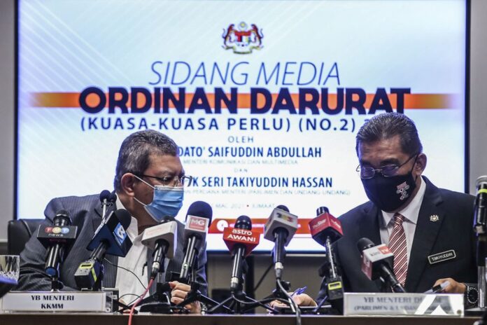 Speculation ‘fake news’ Ordinance ripe for abuse is all moot, says Saifuddin