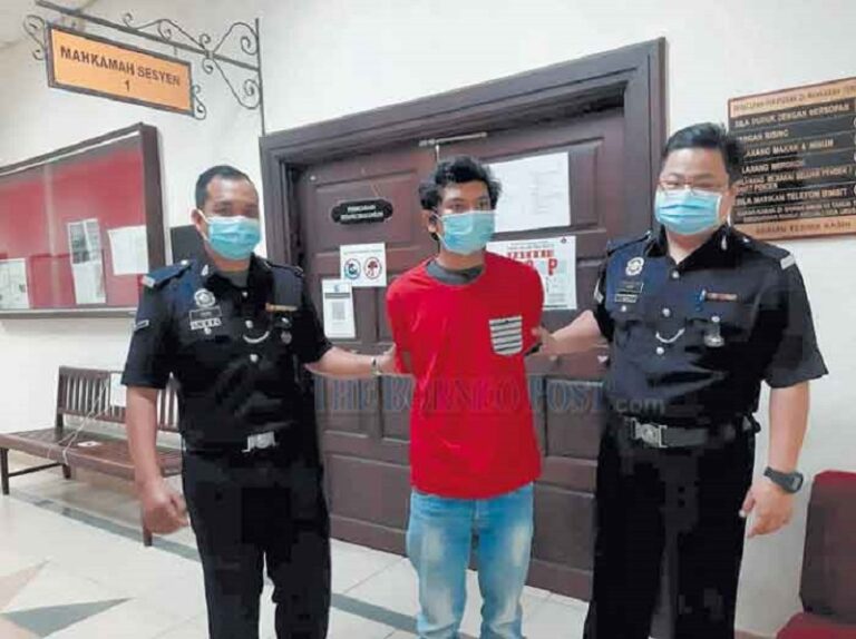 Kuching court sentences unemployed man to eight years' jail for theft, kicking his victim
