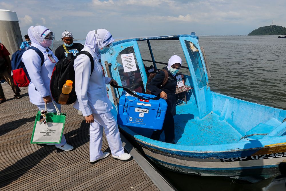 Penang Health Dept arranges special vaccination outreach for Pulau Aman residents