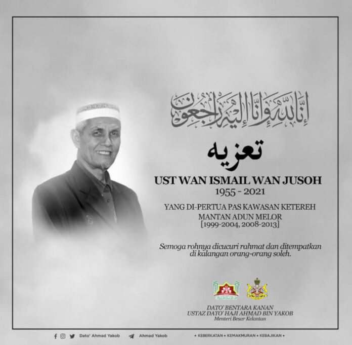 Ex-Melor state assemblyman Wan Ismail Wan Jusoh dies of Covid-19