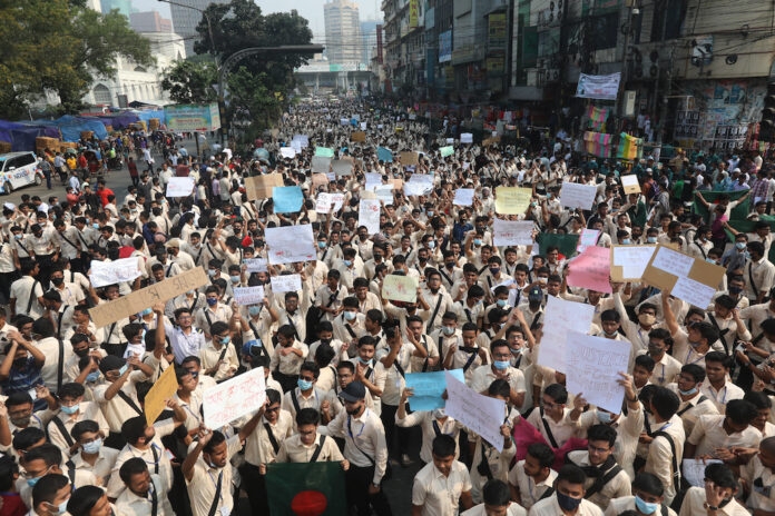 Protest paralyses Bangladesh capital after student death