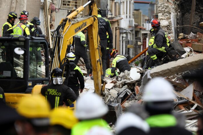 Search for Sicily survivors under rubble to continue for second night