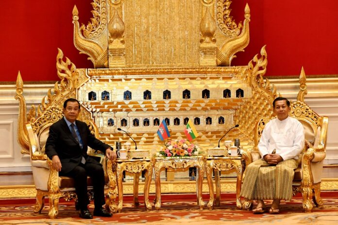Cambodian prime minister visits coup-hit Myanmar