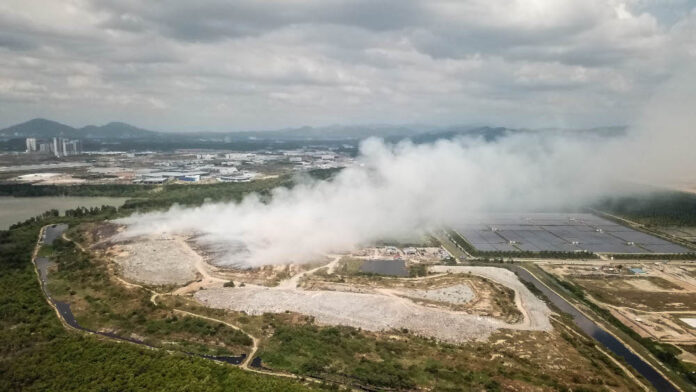 Noxious fumes from fire-struck Pulau Burung landfill forces Penang schools nearby to close temporarily