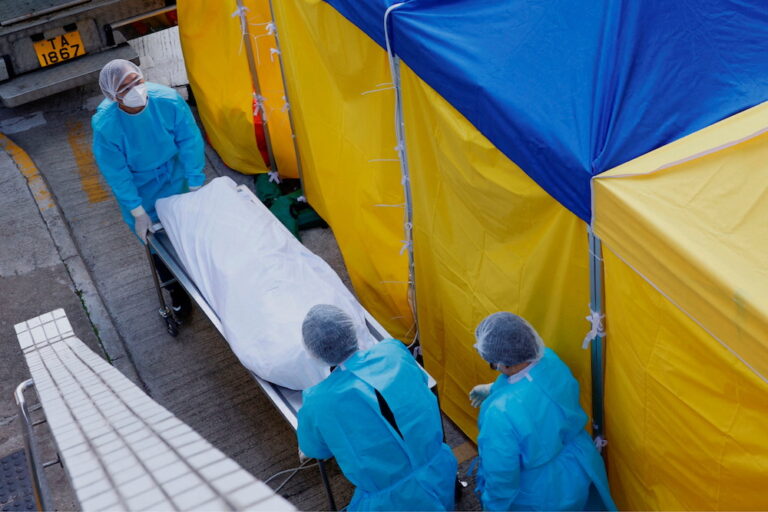 Hong Kong facilities for storing dead bodies stretched as Covid deaths climb
