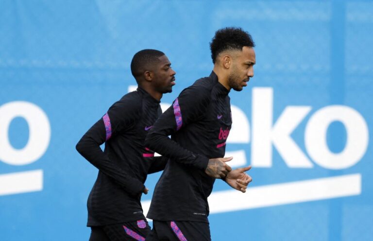 Aubameyang ready to play against Napoli, says Barca boss Xavi