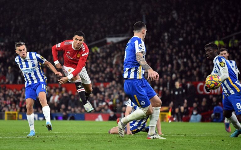 Ronaldo breaks goal drought as Man United defeat Brighton