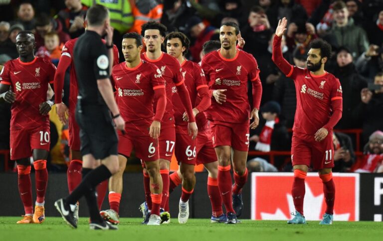 Liverpool hit Leeds for six to close gap on Man City, Spurs stunned