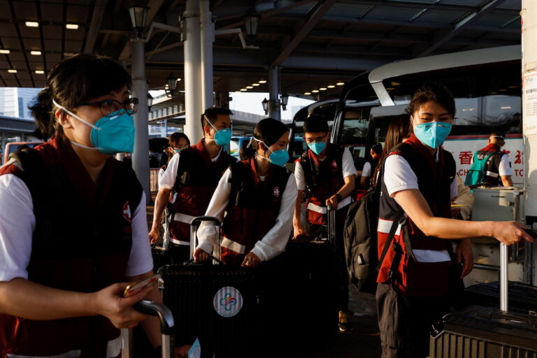 Hong Kong leader defends mainland medics against ‘divisive comments’