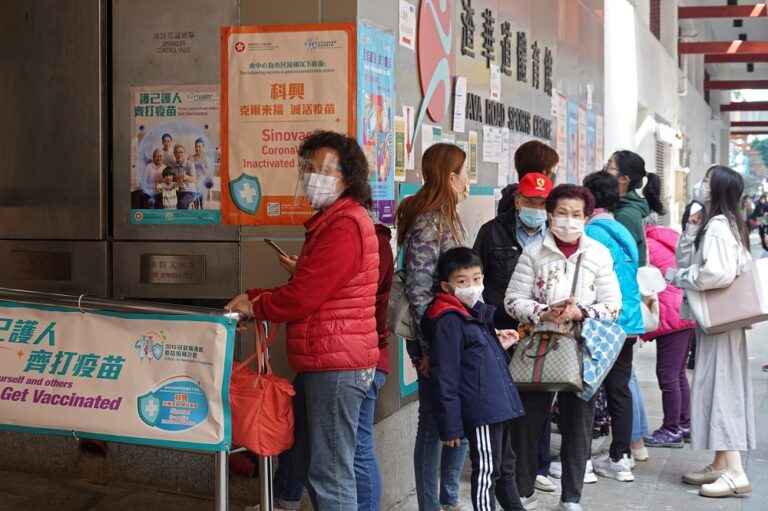 Hong Kong reports 21,650 new Covid cases today