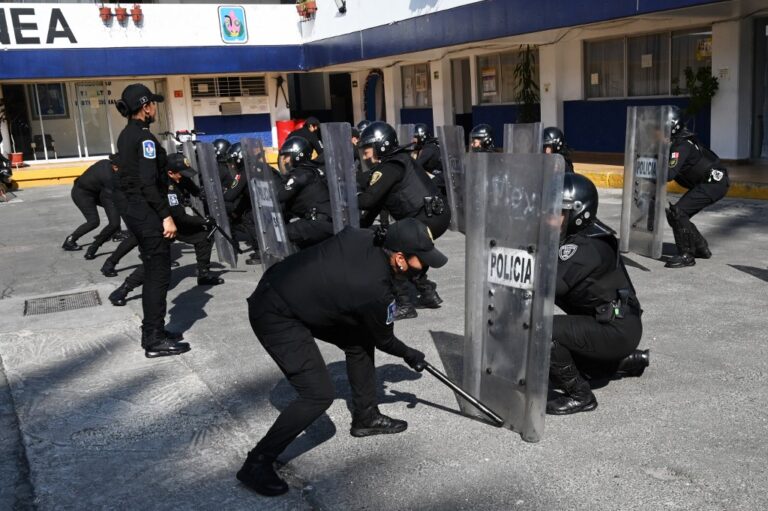 Mexico’s women police squad on protest frontline