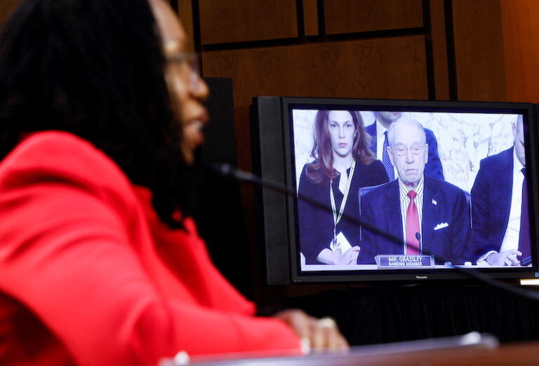 US Supreme Court Jackson rebuts Republican criticism at hearing