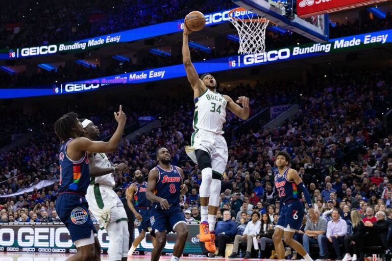 Antetokounmpo denies Embiid, LeBron-less Lakers fall to Mavs