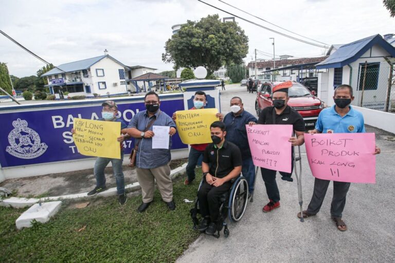 Persatuan Sahabat OKU Perak lodges police report against Facebook user ‘Kak Long 7E’