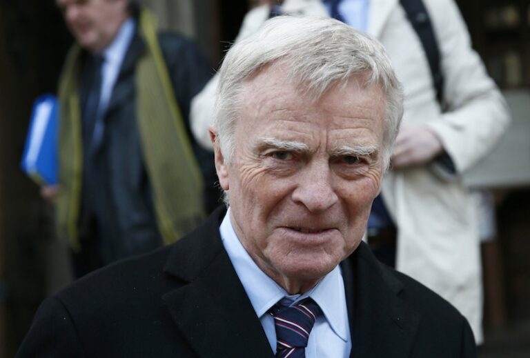 Former F1 boss Mosley shot himself after cancer diagnosis, inquest hears